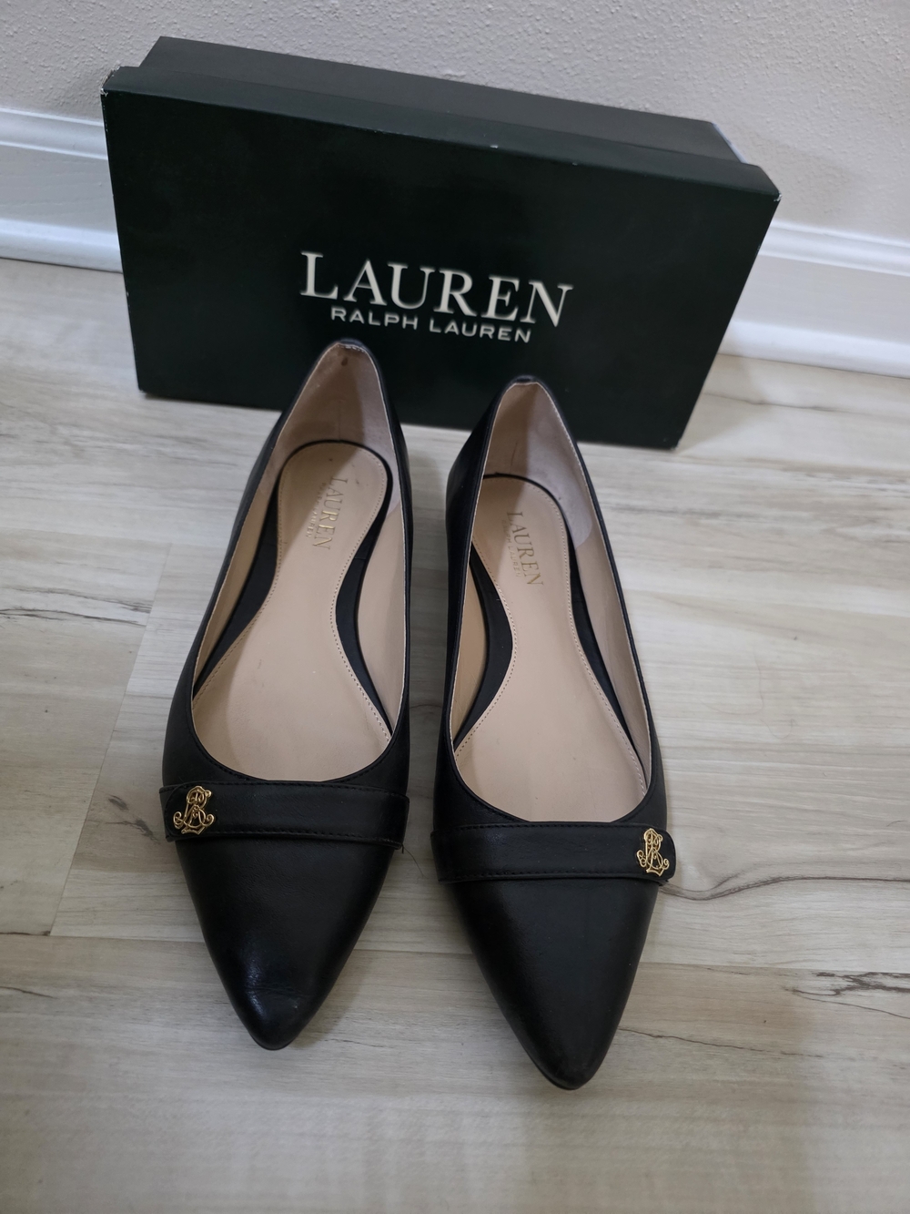 Lauren Ralph Lauren Aminah Leather Flats - Picture 1 of 3